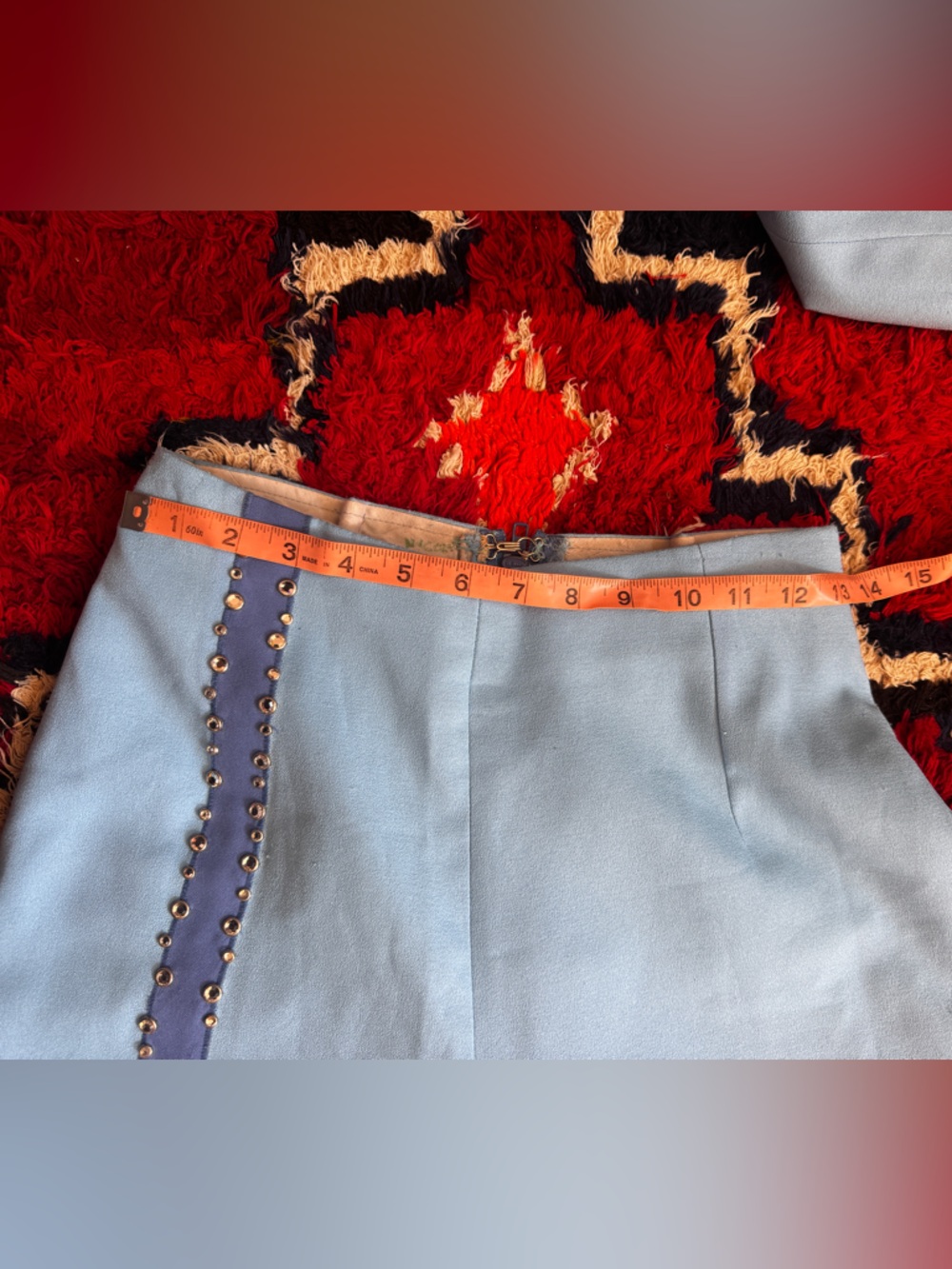 Vintage Silvia's Costume Baby Blue Rhinestone Western Suit Sz XS - Picture 9 of 16